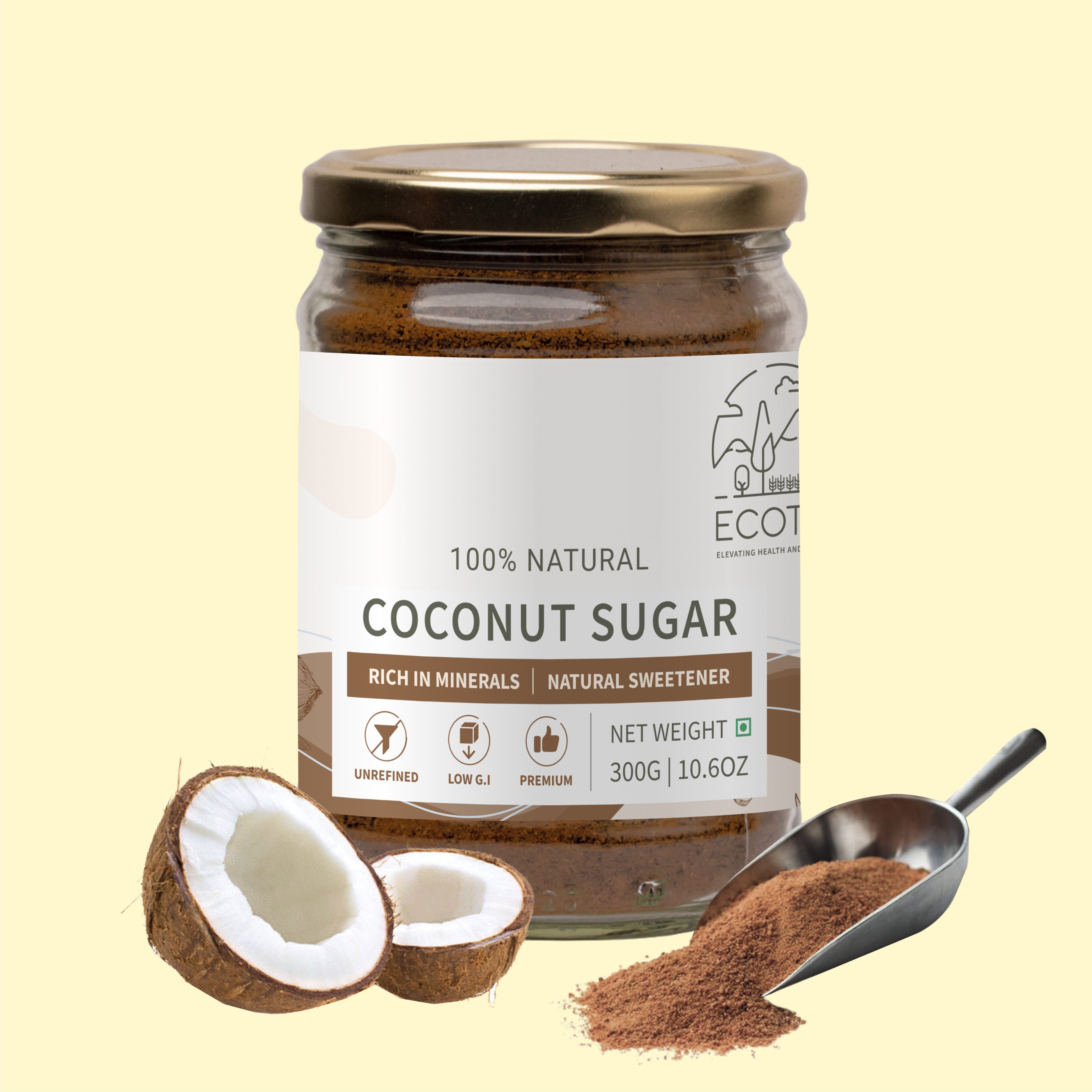 Ecotyl Coconut Sugar | Blossom Sugar | Natural Sweetener | 300g